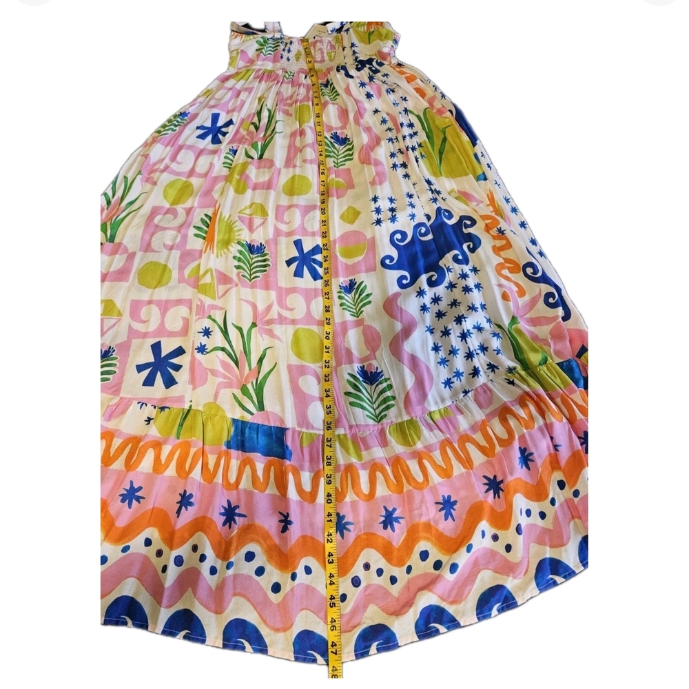 Paper Heart Colorful Maxi Dress with Abstract Print-Size Medium - Picture 16 of 17